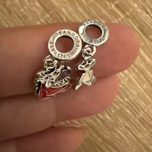 Pandora Silver and Red Charm